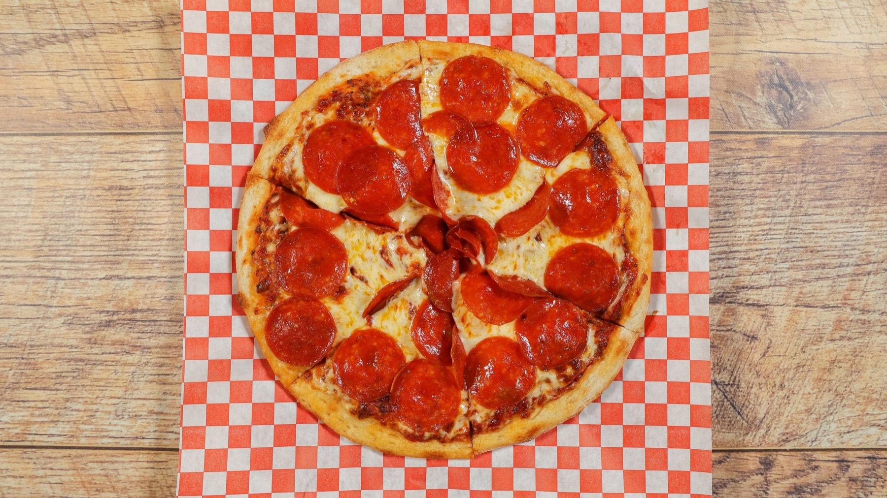 Pepperoni pizza from Lincoln Pizza